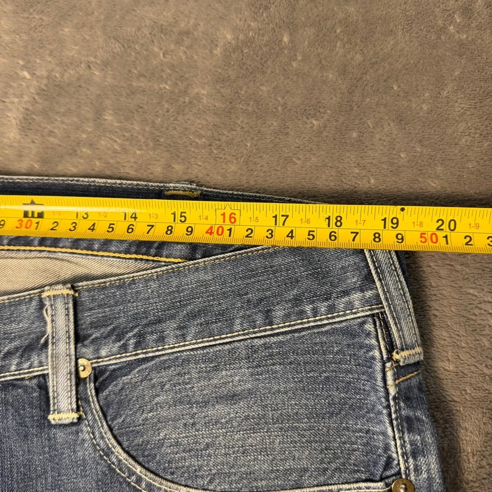 Polo Ralph Lauren 018 Slim Straight Mens 38x30 Jeans Medium Wash Starched Denim